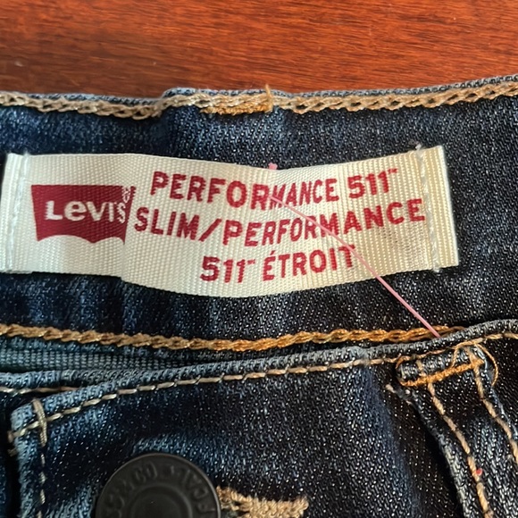 Levi’s jeans high rise slim fit Sz 28 W 39 Length dark wash - Picture 4 of 8